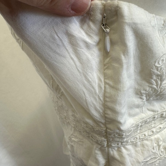 Majorelle x Revolve Lala White Embroidered Halter Tiered Mini Dress Size XL NWOT - Picture 8 of 9